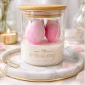 Świeca sojowa TULIPANY w szkle prezent dla niej życzenia personalizacja handmade